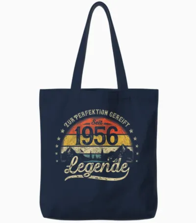 Legende Seit 1956 70 Jahre 70. Geburtstag Mann Frau Geschenk Tote Bags - Navy
