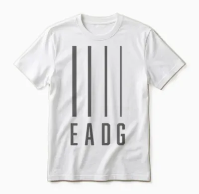 Bass Guitarist/bass Player Gift - Eadg 4 String Unisex T-Shirt - White