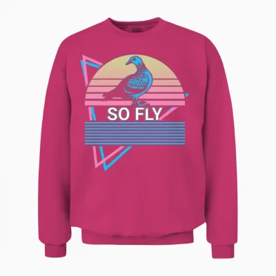 Pigeon Retro Unisex Sweatshirt - Heliconia