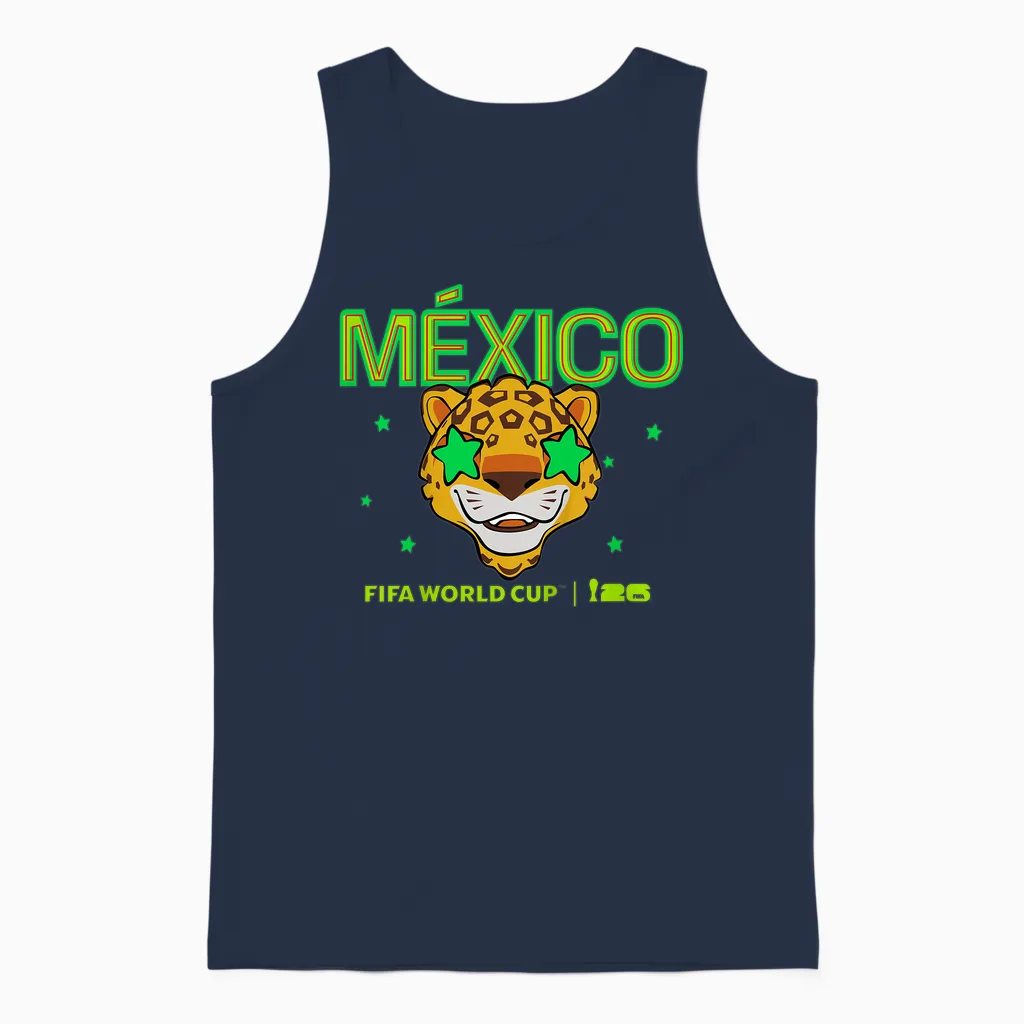 Kinder Fifa World Cup26 Mexiko Maskottchen Sterne Unisex Tank Top in Navy