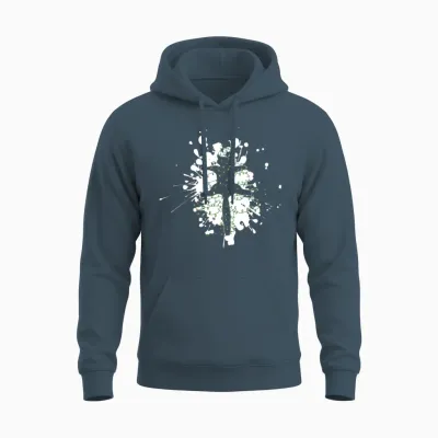 Funny Pussy-Cat Run Over by Christmas Tree Unisex Hoodie - Dark Heather