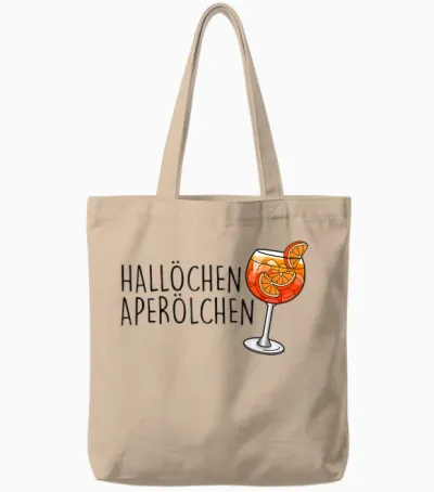Official Spritz Club Fun I New!!! T-Shirt with German Text, White Tote Bags - Natural