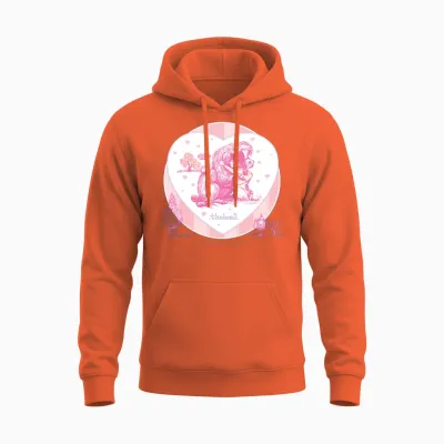Ponyhugging Thelwell Cartoon Unisex Hoodie - Orange