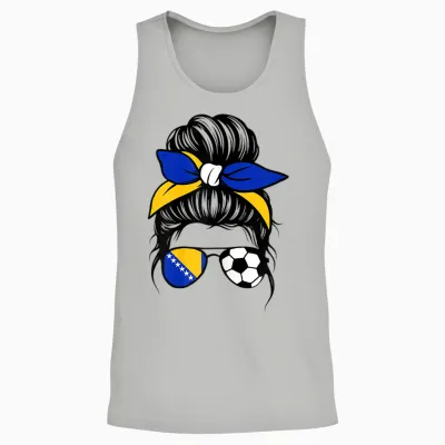 Bosnische Flagge Frauen Stolze Bosnien Fans Girls Unisex Tank Top - Ash