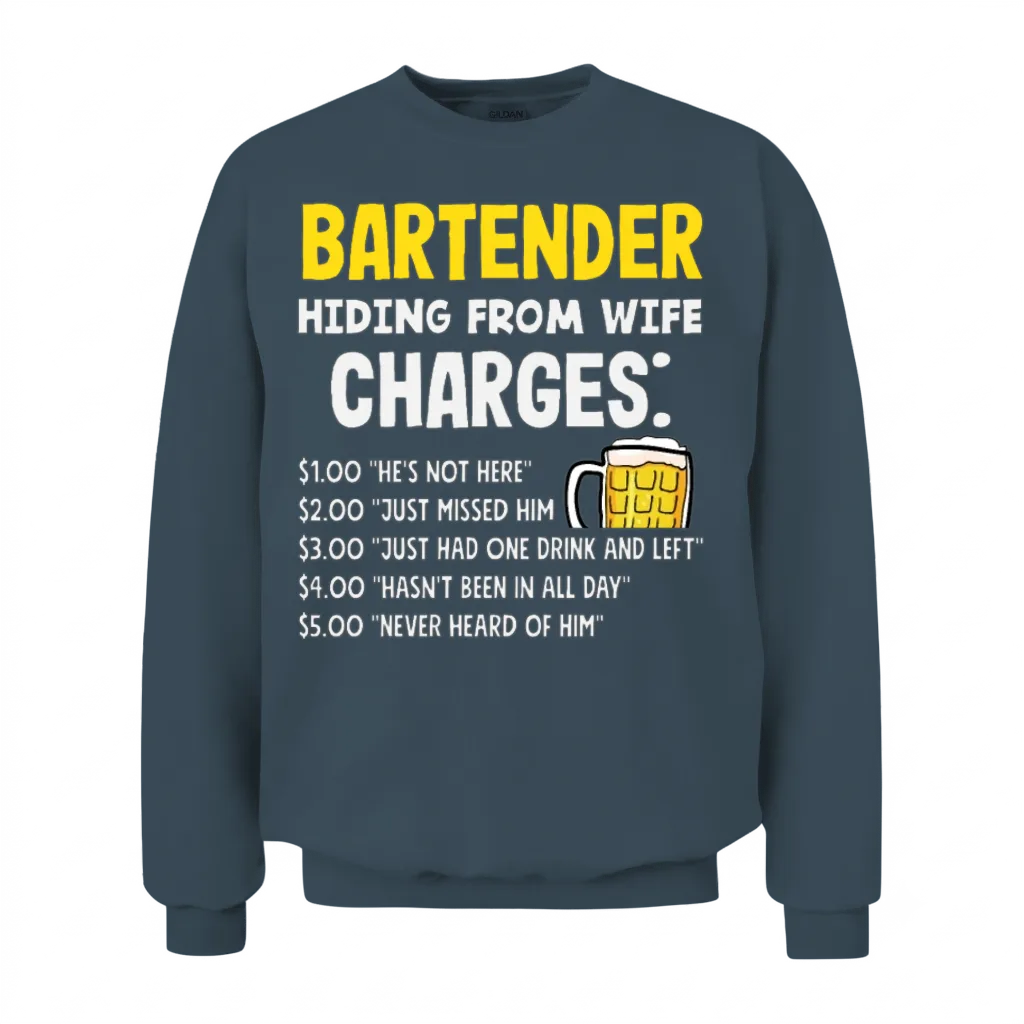 Funny Bartender Quote Design Bartender Gift Unisex Sweatshirt - Dark Heather
