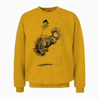 Thelwell Horse Rodeo Unisex Sweatshirt - Gold