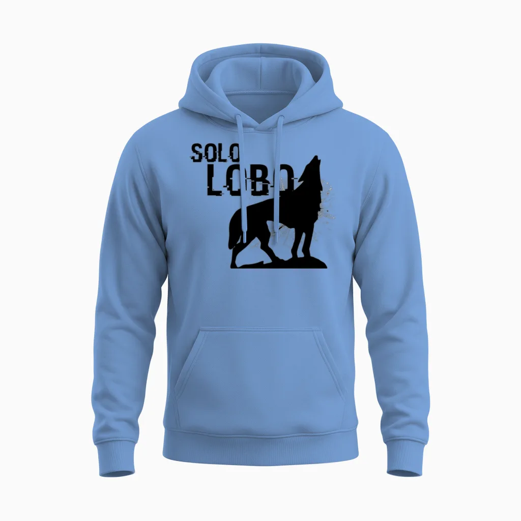Solo Lobo - Lone Wolf Spanish Unisex Hoodie in Carolina Blue