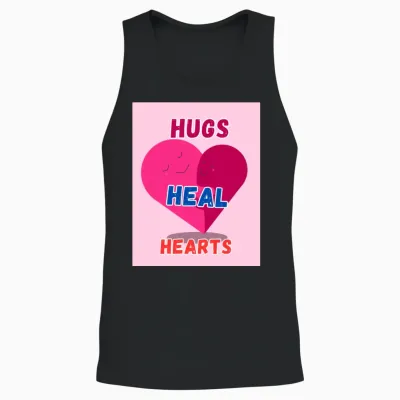 Hugs Unisex Tank Top - Black