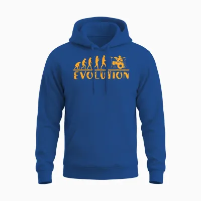 Evolution Drummer Funny Unisex Hoodie - Royal