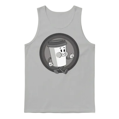 Retro Coffee Unisex Tank Top - Ash