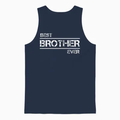 Best Brother Ever Unisex Tank Top - Navy