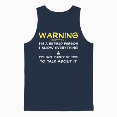Funny Retirement Unisex Tank Top - Navy