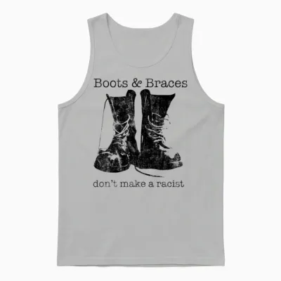 Boots & Braces Graphic - Skinhead Design - Unisex Tank Top - Ash