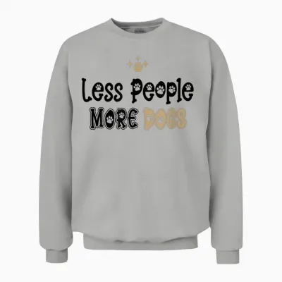 Less People More Dogs Unisex Sweatshirt - Ash