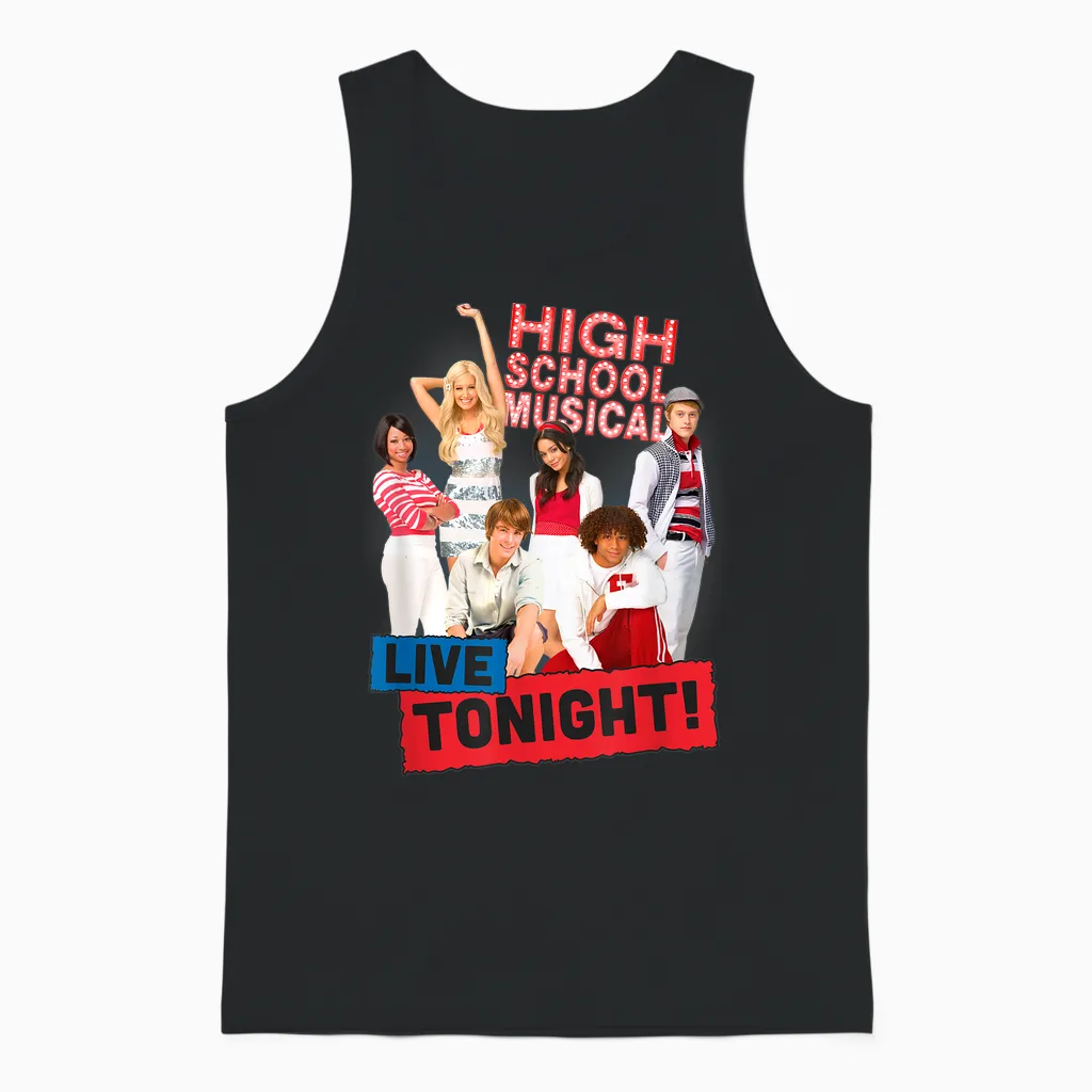 High School Musical Live Tonight Unisex Tank Top in Black