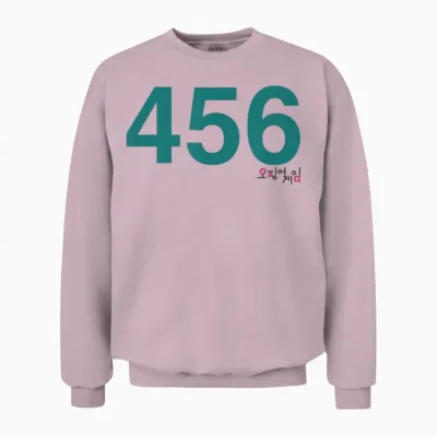 Squid Game Player 456 Costume Unisex Sweatshirt - Light Pink