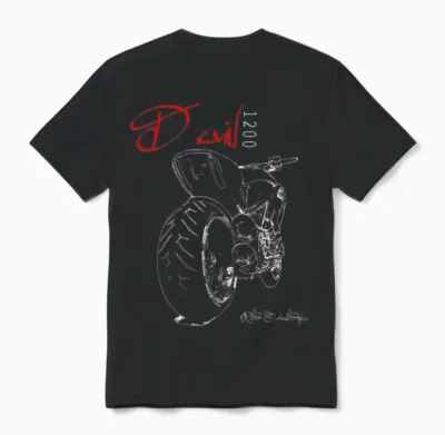 Ducati Diavel 1200 Biker, Motorcycle, Italian Unisex T-Shirt - Black