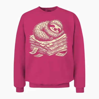 Papier Humoristique Paresseux Pour Enseignant, étudiant, Amoureux Des Paresseux Unisex Sweatshirt - Heliconia