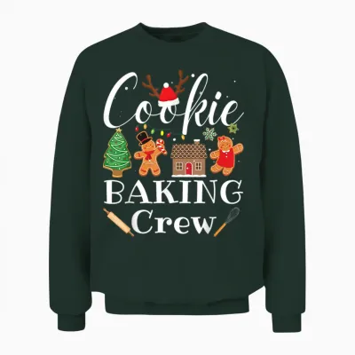 Christmas Cookie Baking Crew Family Baking Team Funny Cookie Unisex Sweatshirt - Forest