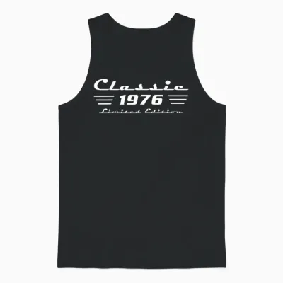 1976 Birthday Man 50th Decoration Funny 50s 50th Birthday Unisex Tank Top - Black