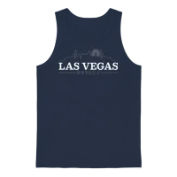 Las Vegas Unisex Tank Top - Navy – 1