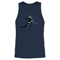 Skiing, Skier, Ski Unisex Tank Top - Navy – 2