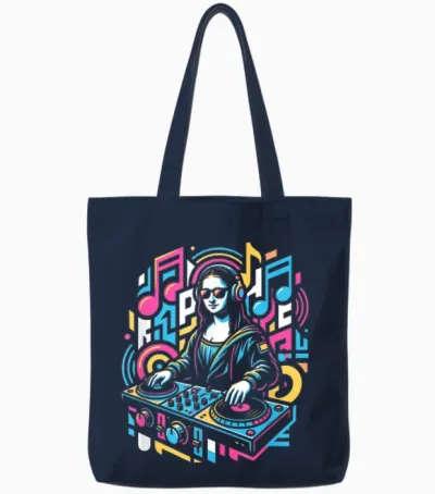 Dj Joconde, Design, Musique, Modern, Festival, Pop Art Tote Bags - Navy