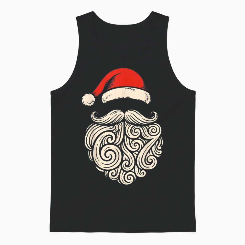 6 7 Christmas 67 Santa Six Seven Christmas Boys Teens Unisex Tank Top in Black