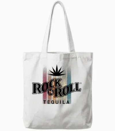 Rock N Roll Tequila Fifth Collection Tote Bags - White