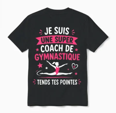 Gym Teacher Humor Je Suis Une Super Coach De Gymnastique Unisex T-Shirt - Black