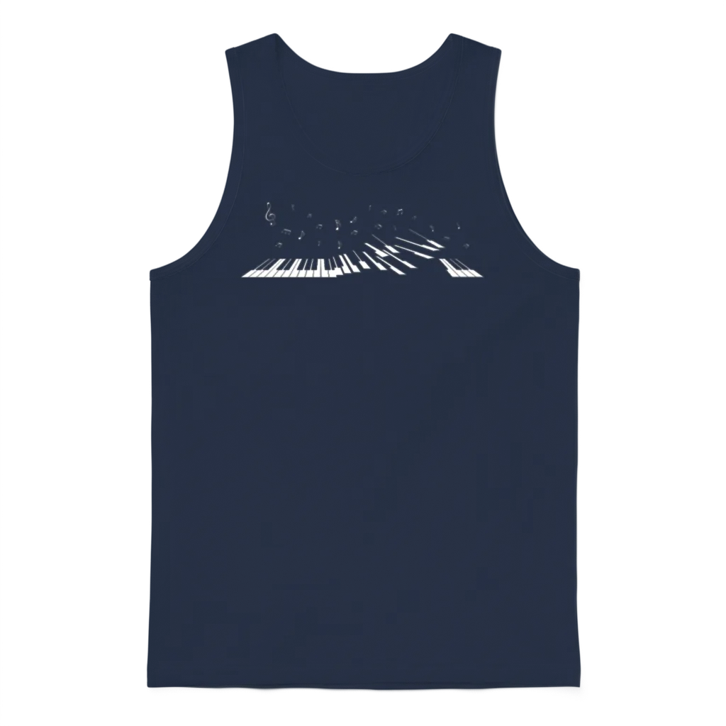 Piano Pianist โ & Keys Gift Unisex Tank Top - Navy