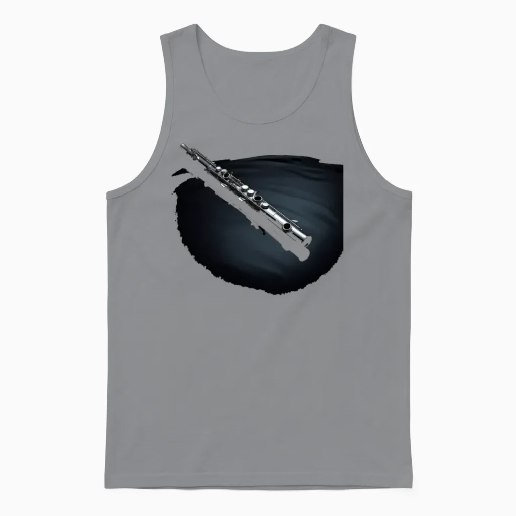 Flute Flutist Music Musician Marching Band Unisex Tank Top in Sport Grey