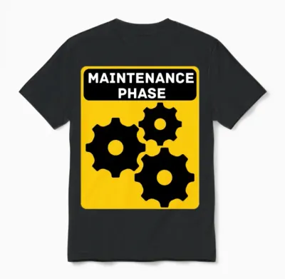 Maintenance Phase Retro Unisex T-Shirt - Black