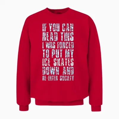 Funny Ice Skating Unisex Sweatshirt - Red