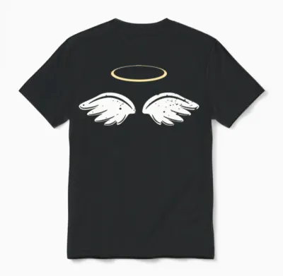 Angel Angel Wings Halo Innocent Costume Children Unisex T-Shirt - Black