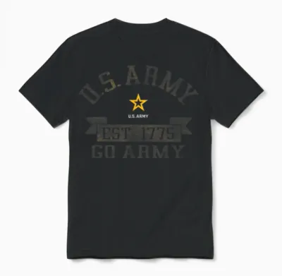 Military Army United States Vintage Go Green Unisex T-Shirt - Black