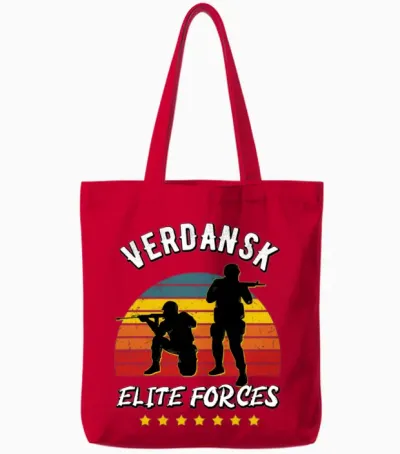 Gaming Verdansk Elite Forces Warzone Gamer Tote Bags - Red