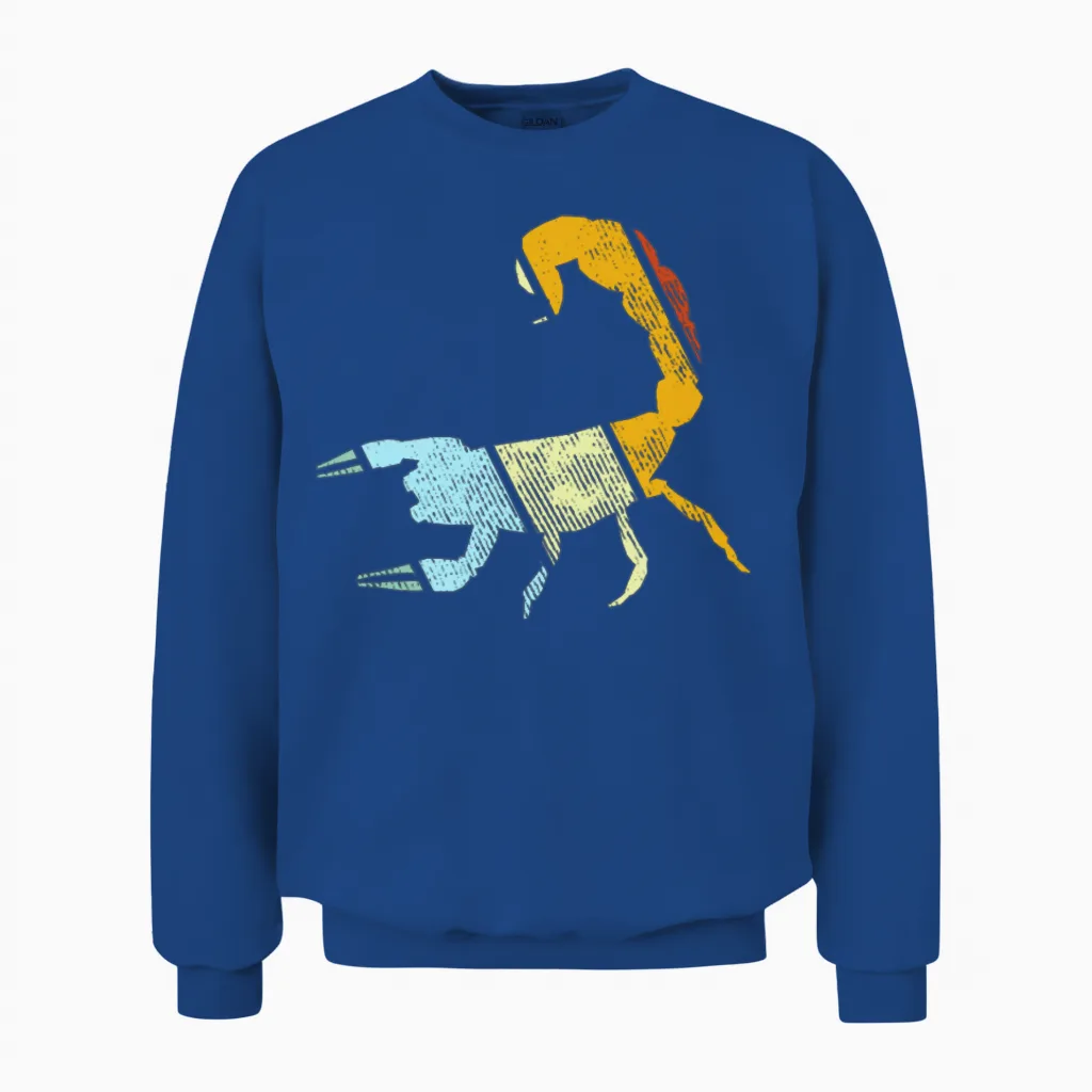 Scorpio Retro Unisex Sweatshirt in Royal