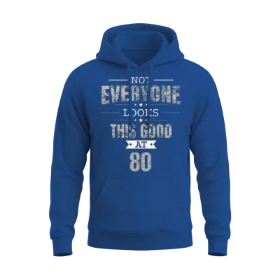 80th Birthday Gift Retro Eighty 80 Years Looks Unisex Hoodie - Royal