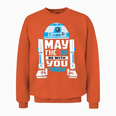 Star Wars R2-D2 May the 4th Be with You 2026 Star Wars Day Unisex Sweatshirt - Orange