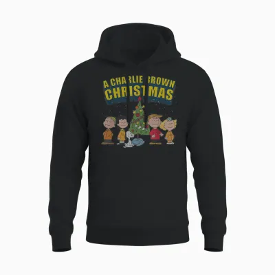 Peanuts Charlie Brown Christmas Special Unisex Hoodie - Black