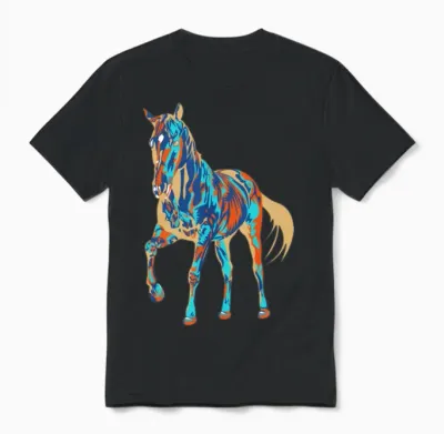 Horse Unisex T-Shirt - Black