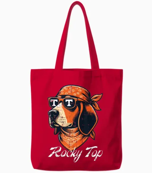 Tennessee Dog Women Kids Boys Girls Youth Men Teen Tote Bags in Red