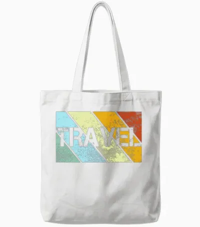 Travel Retro Tote Bags - White