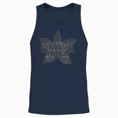 Stranger Things Demogorgon Flower Logo Unisex Tank Top - Navy