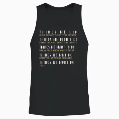 What We Did Built This City: the Sheriff Started Unisex Tank Top - Black