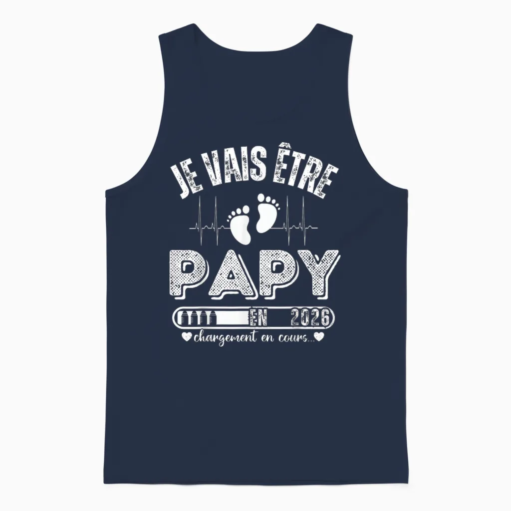 Je Vais ĂȘtre Papy En 2026 Annonce Grossesse Originale Unisex Tank Top in Navy
