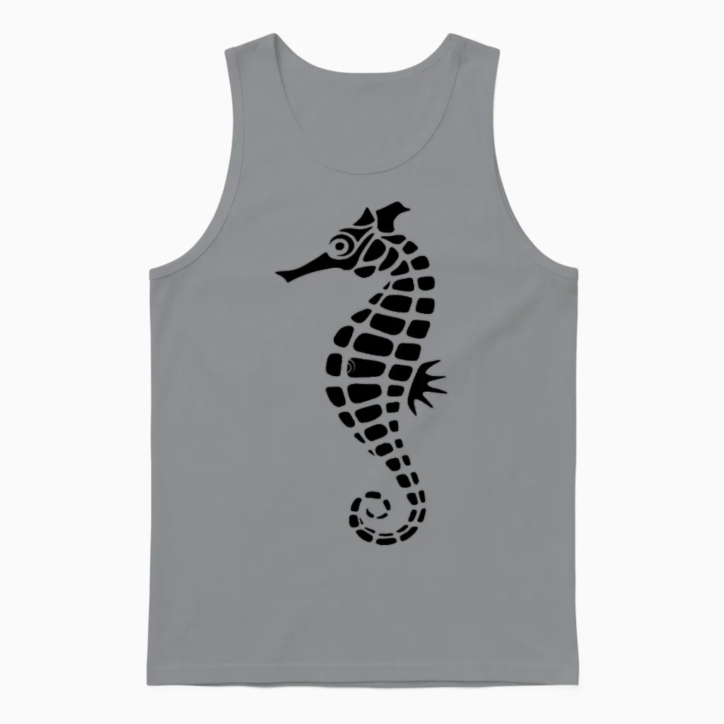 The Horse Sea - Lovers Unisex Tank Top in Sport Grey
