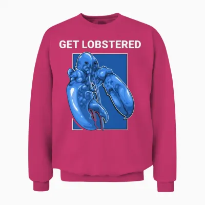 Funny Jumpscare Lobster Meme Blue Crustacean Unisex Sweatshirt - Heliconia