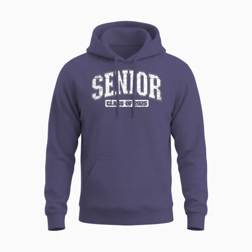 Senior 2025 Graduation Class of 2025 Senior 2025 Unisex Hoodie in Heather Sport Dark Navy